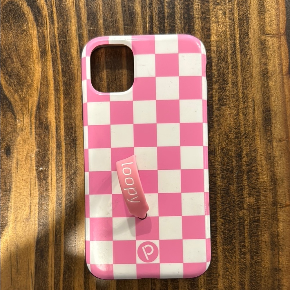 Loopy Case Pink Checkered Phone Case
